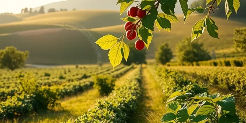 A scenic view of lush greenery and diverse healthy produce, emphasizing the importance of nutrition.