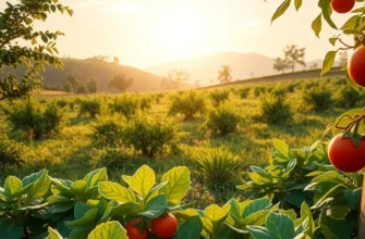 A picturesque harvest of fresh organic fruits and vegetables.