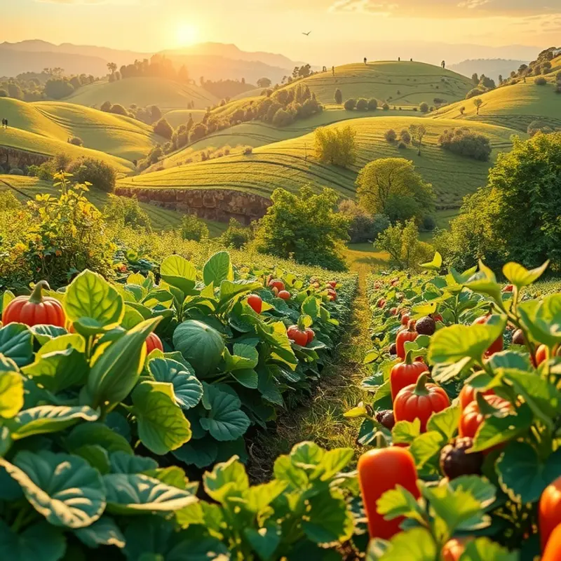 A vibrant orchard showcasing the beauty of organic produce.