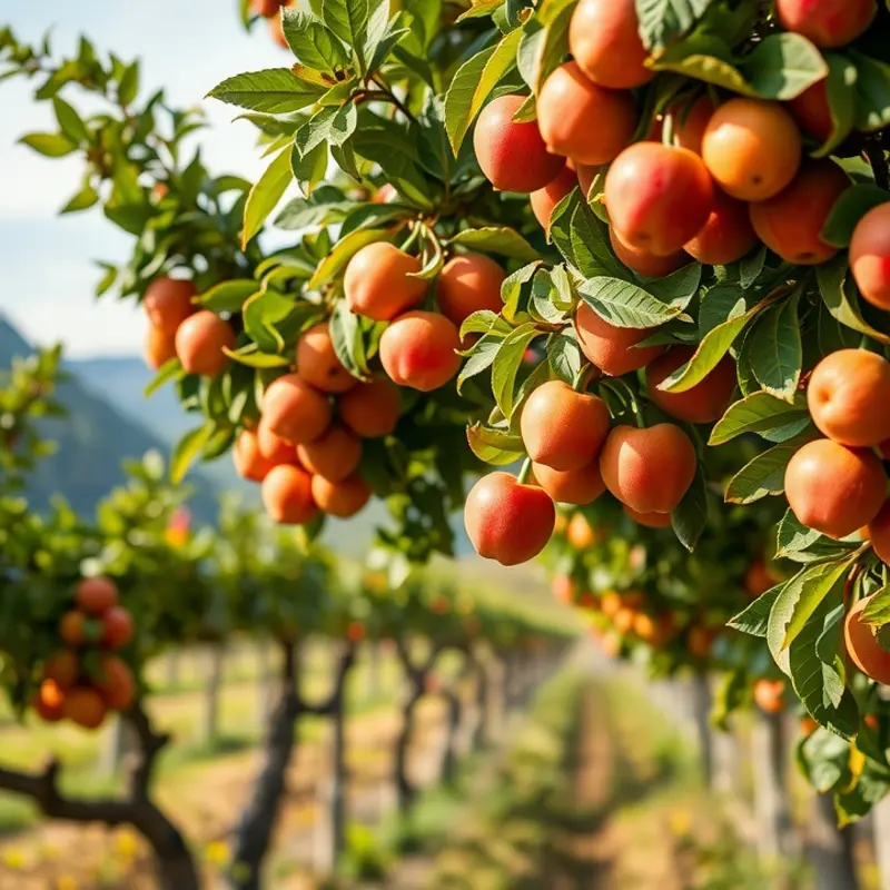 A vibrant field of organic fruits and vegetables, symbolizing the essence of healthy nutrition.
