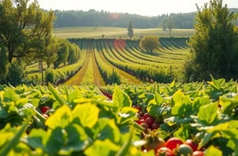 A verdant garden filled with fresh vegetables and fruits representing nutritious meal prep ingredients.