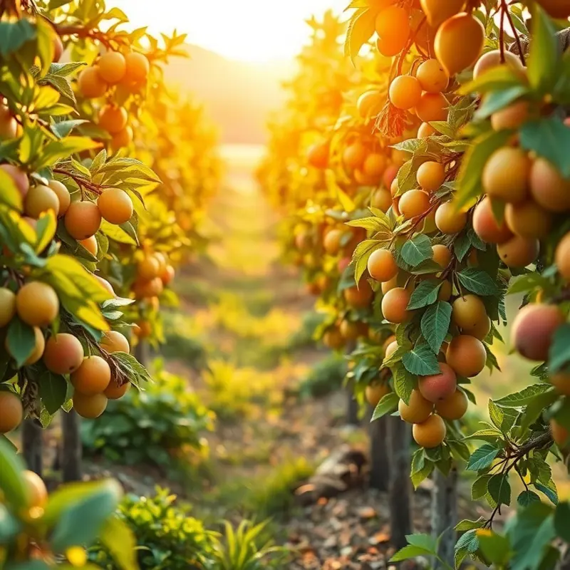 A vibrant sunlit field portraying the beauty of organic produce.