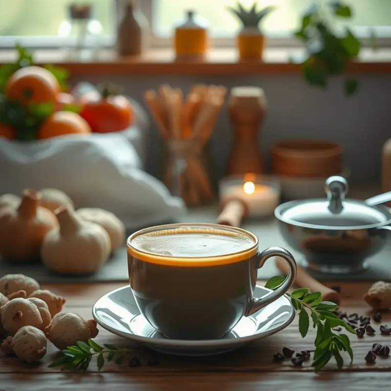 A scenic view of organic mushrooms thriving in their natural habitat.