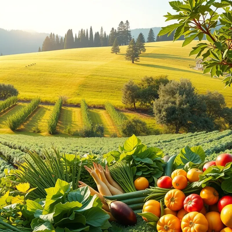 A vibrant landscape representing nature’s abundance.