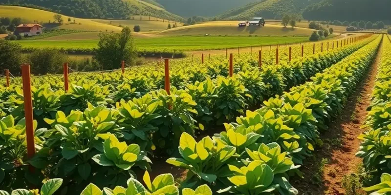 A picturesque scene highlighting nature's abundance in organic vegetables and fruits.