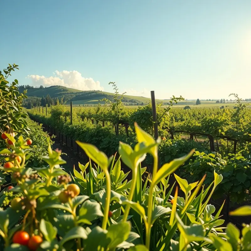 A vibrant orchard showcasing the beauty of organic produce.