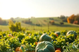 A beautiful natural landscape filled with fresh produce, highlighting elements of healthy nutrition.