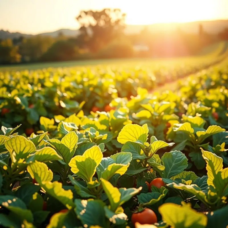 A sunlit field representing the beauty of diverse, healthy produce.