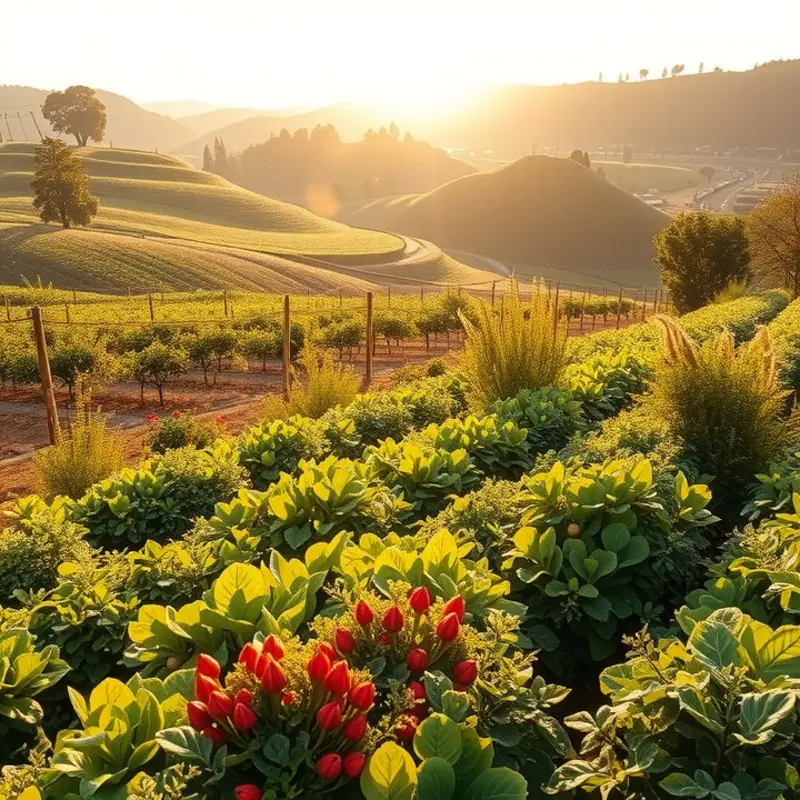 A lush, sunlit field highlighting the beauty of natural and healthy food sources.