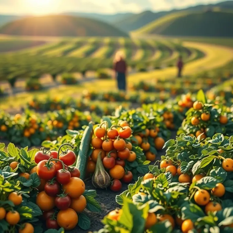 A lush field abundant with organic grains.