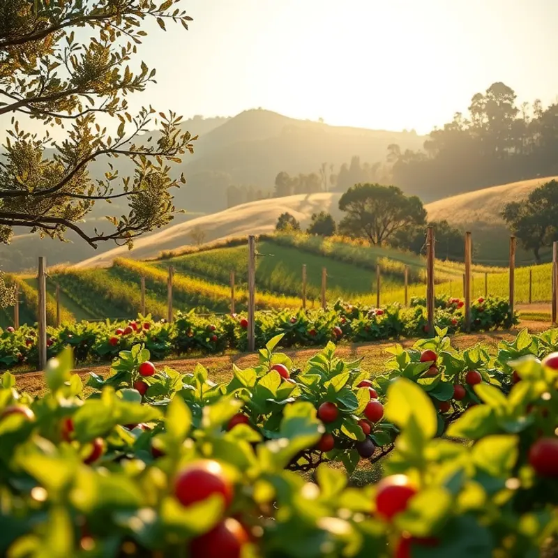 A picturesque landscape highlighting the connection between nature and healthy nutrition.
