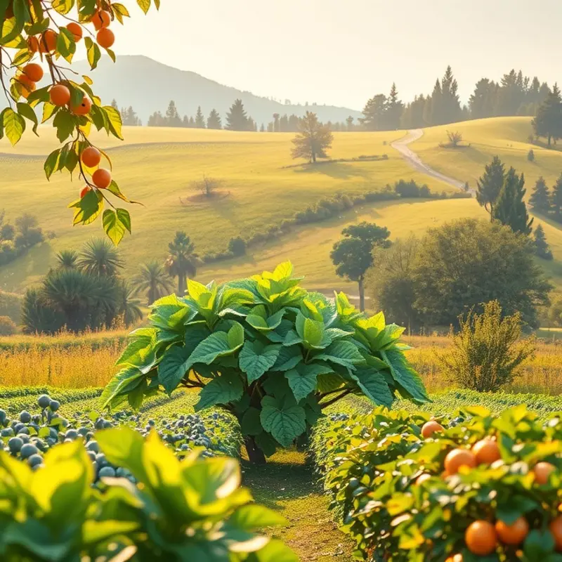 A sunlit field showcasing vibrant vegetables and fruits, symbolizing the link between natural produce and healthy cooking.