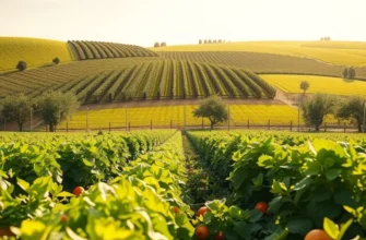 A vibrant field with organic produce showcasing an abundance ready for healthy meals.