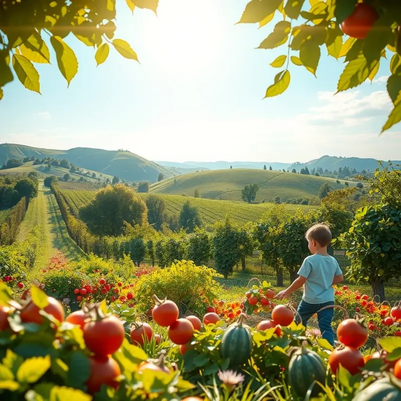 A sunlit field bursting with organic colors, representing the freshness of natural ingredients.