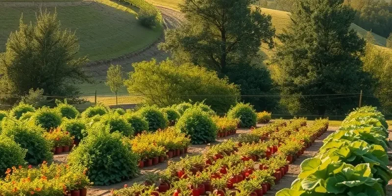 A field abundant in organic produce under a sunny sky, reflecting natural health.