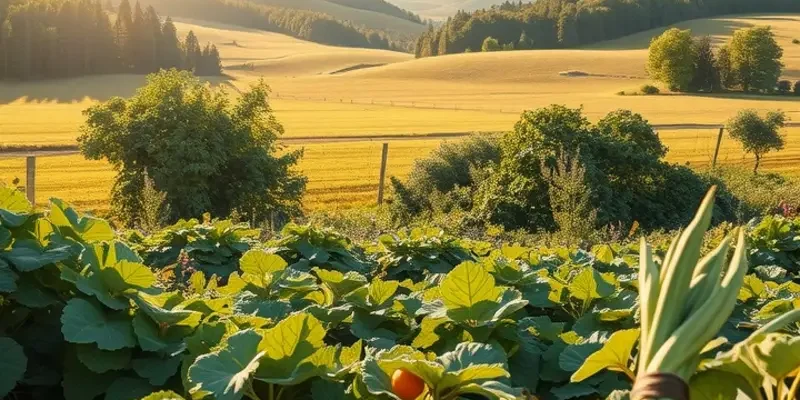A picturesque view of a field filled with fresh, organic produce, symbolizing health.