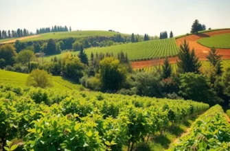 A vibrant landscape filled with organic vegetables and fruits in a natural setting.