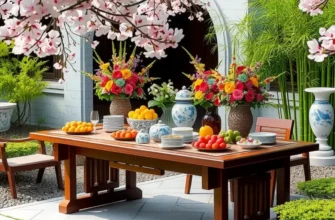 Sunlit organic orchard with vibrant vegetables and fruits growing naturally in a countryside setting.