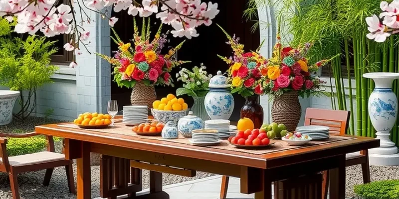 Sunlit organic orchard with vibrant vegetables and fruits growing naturally in a countryside setting.