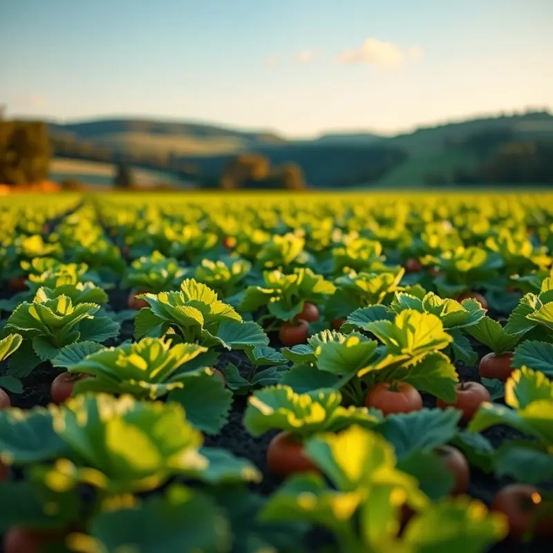 A vibrant landscape highlighting the beauty of natural produce.