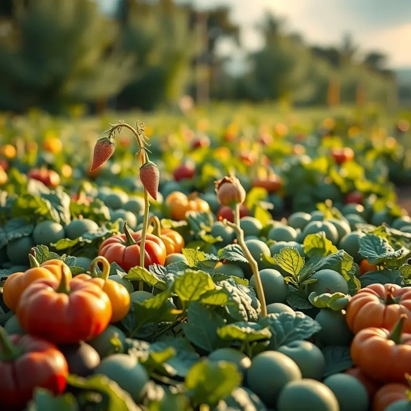 A sunlit orchard showcasing vibrant produce, emphasizing natural ingredients.
