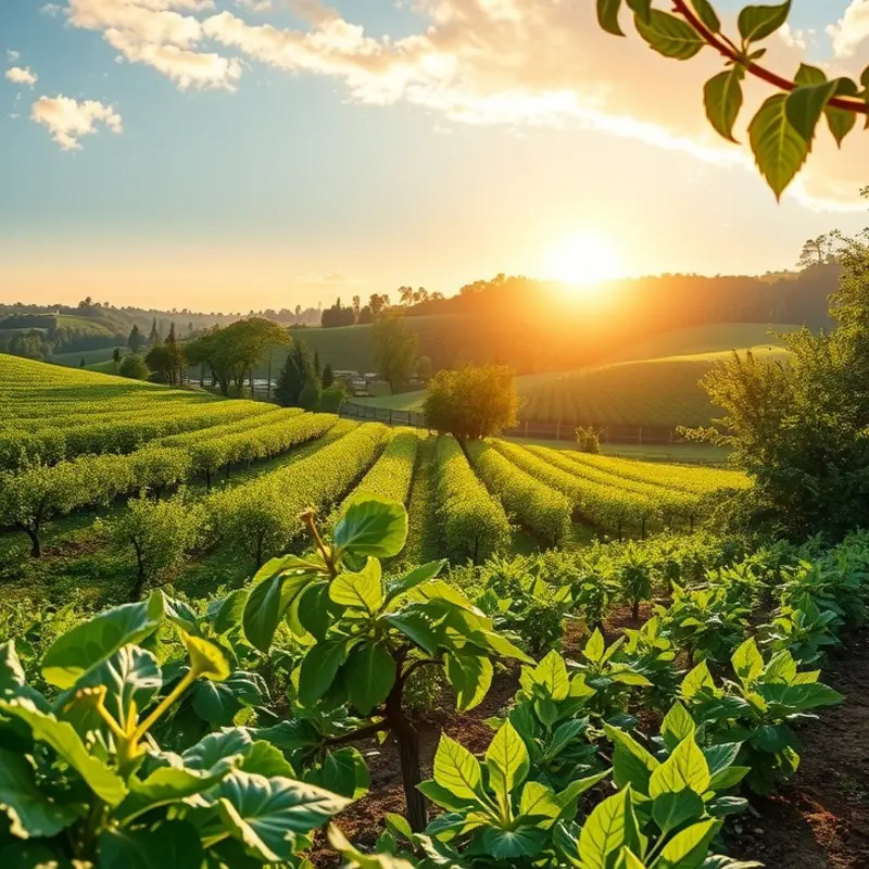 A vibrant orchard highlighting the beauty of healthy nutrition.