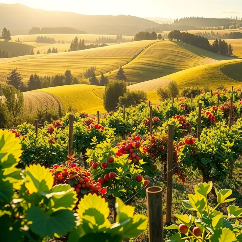 A serene orchard scene showcasing nature’s bounty.