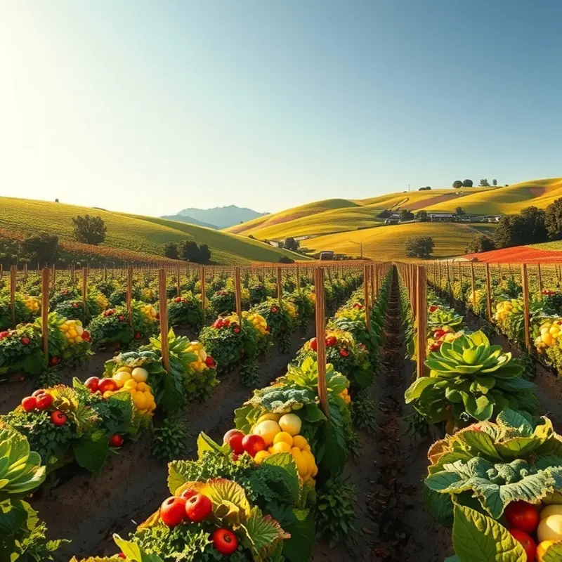 A picturesque orchard highlighting the natural abundance of fresh produce.