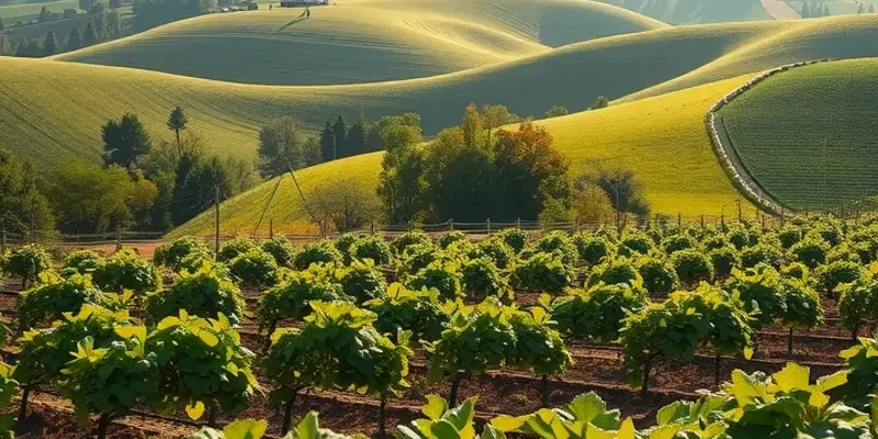 A beautiful orchard scene symbolizing fresh seafood and food management.