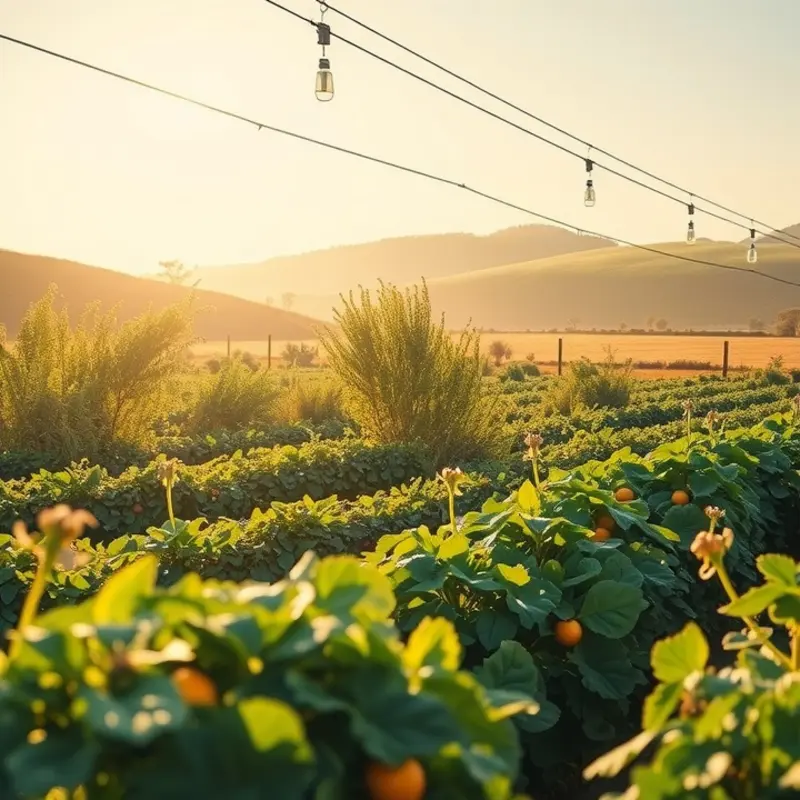 A serene landscape showcasing organic abundance, ideal for illustrating proper food management.