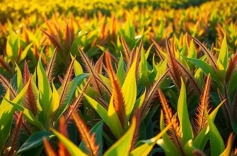 A beautiful landscape of a sunlit valley filled with diverse organic plants, symbolizing health and wellness.