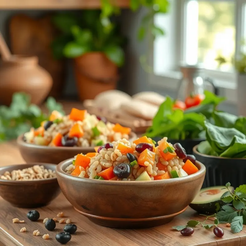 A vibrant display of local produce at a farmer’s market, emphasizing sustainable ingredient choices.