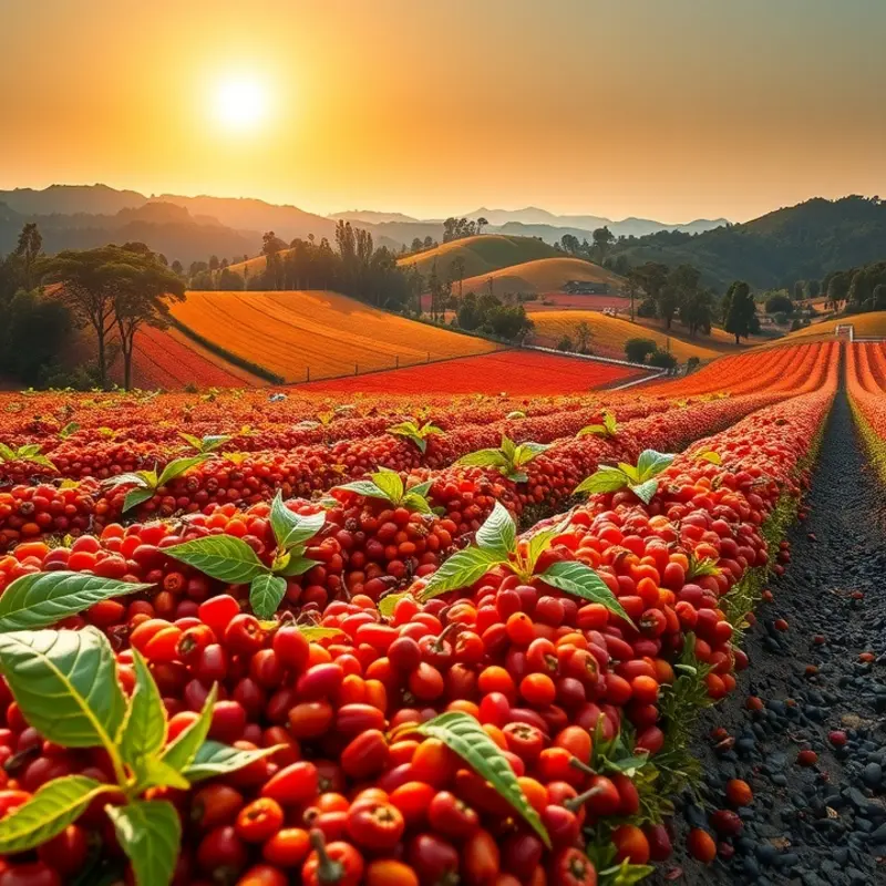 A stunning view of spice farms representing the diverse flavors that shaped global cuisines.