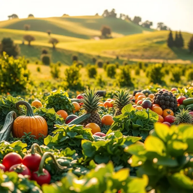 A vibrant array of fresh vegetables ready for chopping.