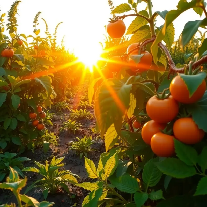An abundant field of fresh produce symbolizing healthy dietary choices.