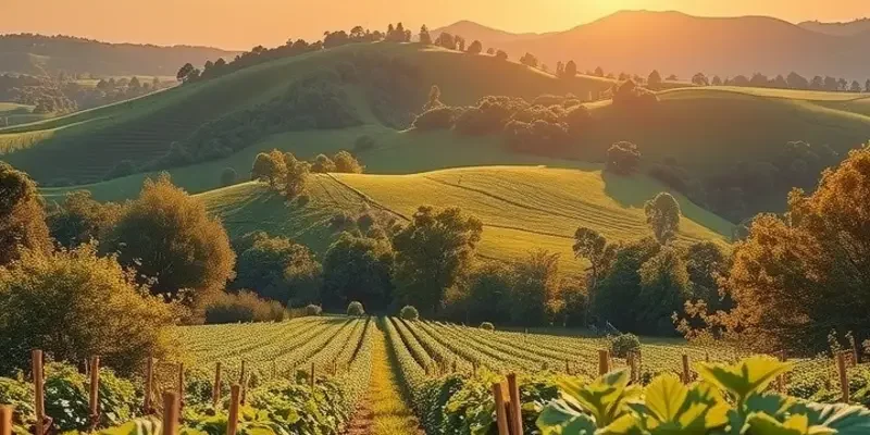 A lush field filled with vibrant herbs and vegetables representing healthy living.