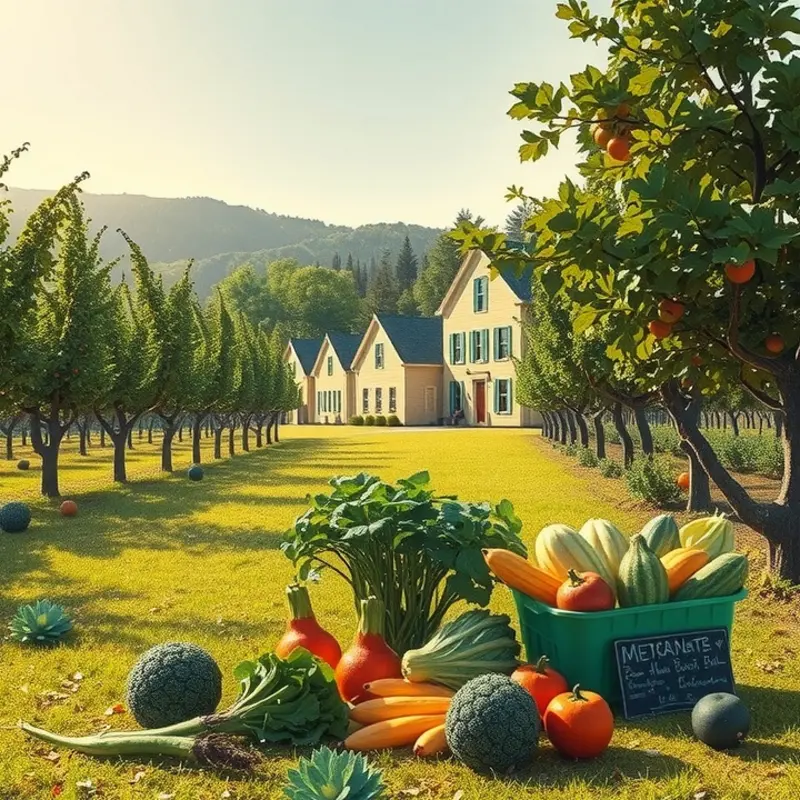 A bountiful sunlit field showcasing vibrant produce.