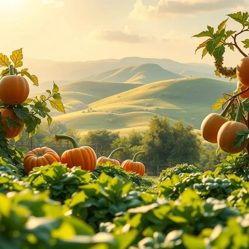 A sunlit field showcasing vibrant organic vegetables, representing freshness in cooking.
