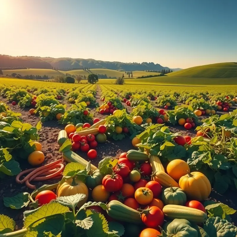 A vibrant landscape highlighting the beauty of natural produce.