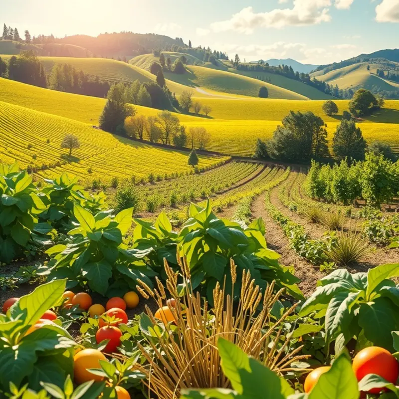 A lush orchard representing the abundance of nature’s bounty.