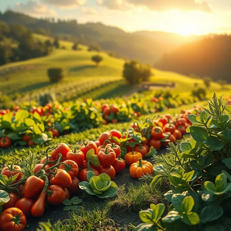 A sunlit orchard representing the abundance of natural produce.