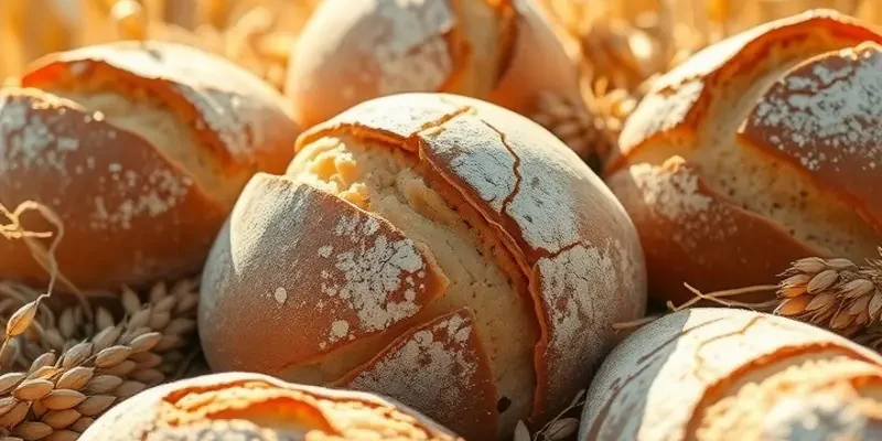 A scenic sunlit field with vibrant organic produce amidst lush greenery.