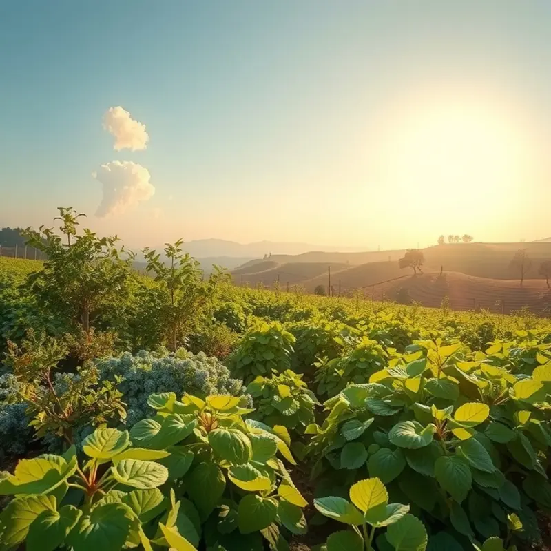 A sunlit orchard representing the freshness of natural ingredients.