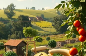 A sunlit organic field showcasing the abundance of vegetables and fruits.