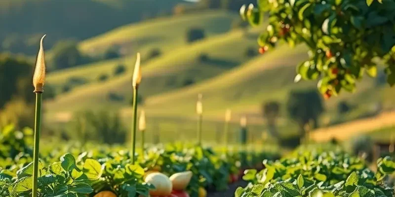 A stunning field flourishing with organic produce, embodying the essence of healthy eating.