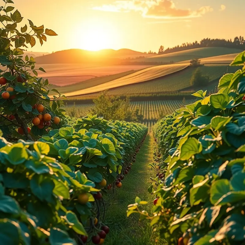 A lush landscape illustrating the abundance of nature, reflecting the principles of sustainable fishing.