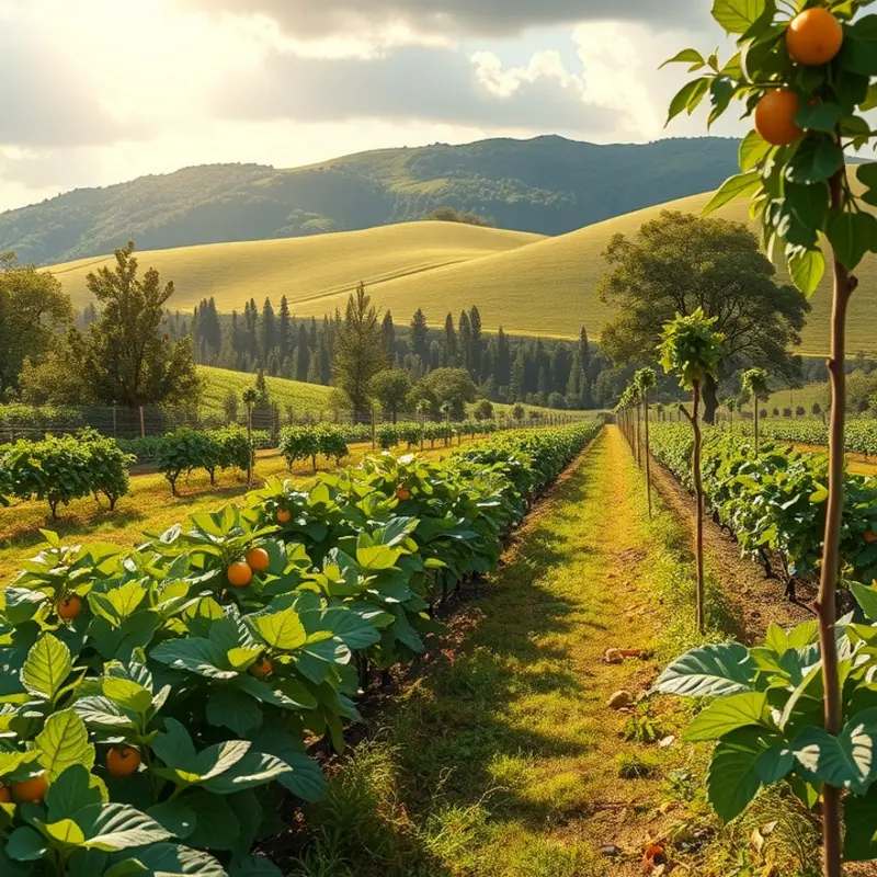 A scenic landscape showcasing the abundance of nature’s produce.