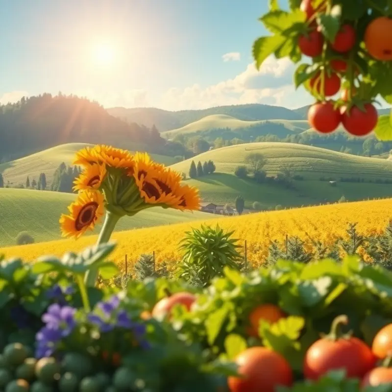 A serene landscape representing the abundance of nature’s gifts.