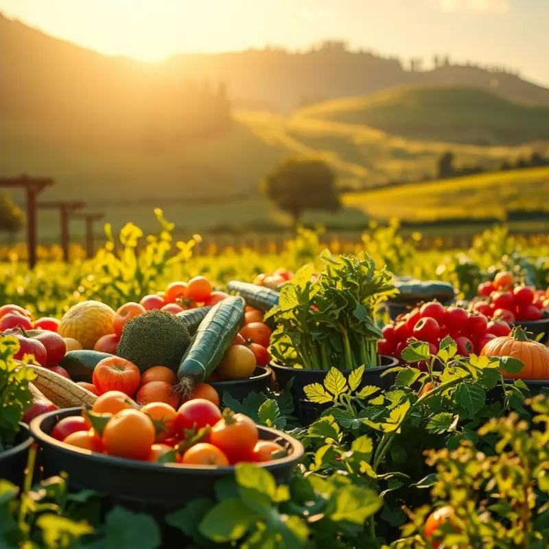 A scenic landscape showcasing the abundance of nature’s produce.