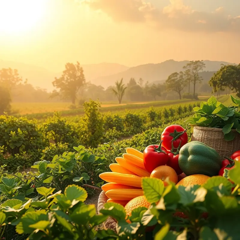 A healthy landscape showcasing the connection between nature and nutrition.